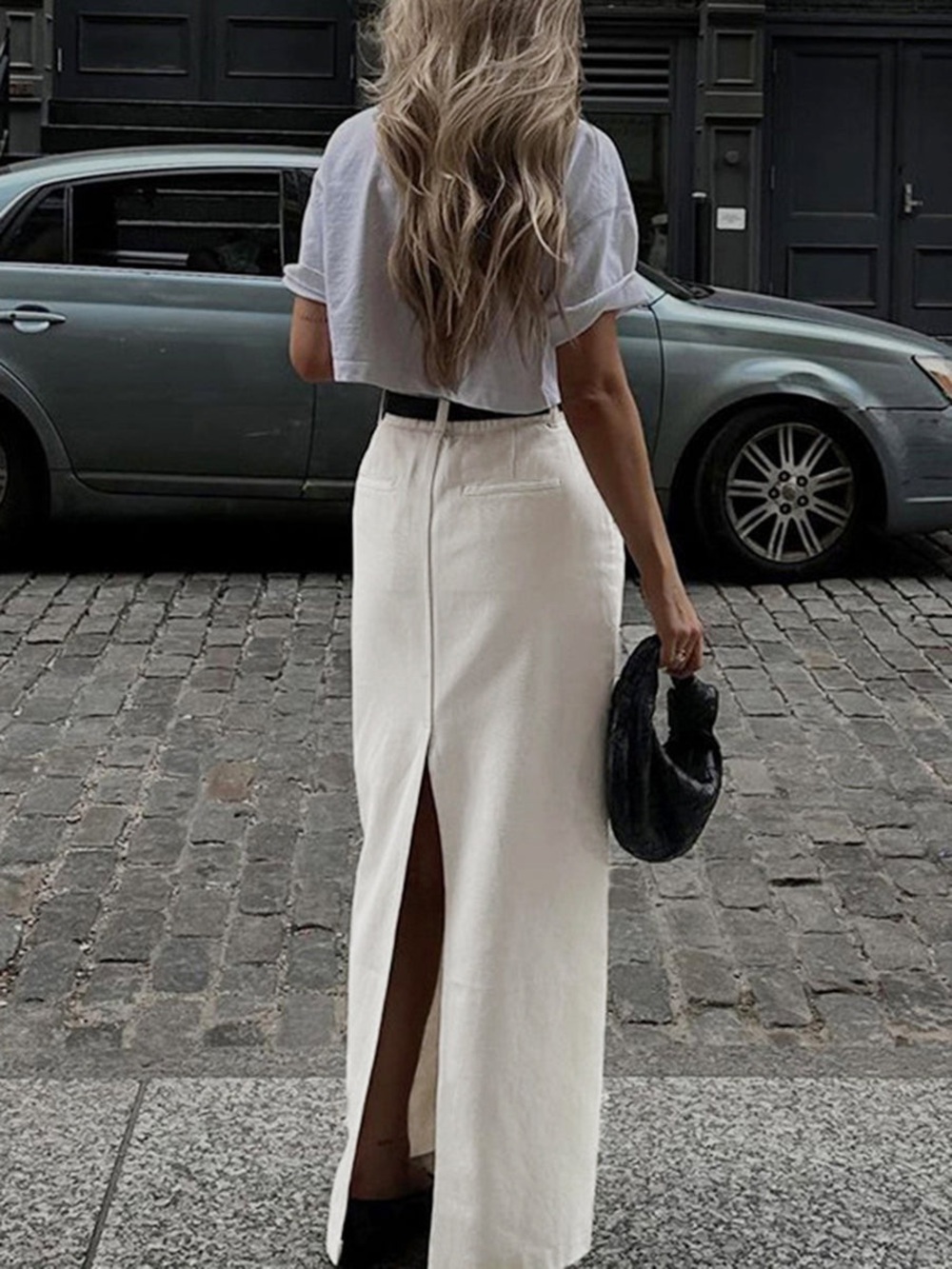 Commense Parisian Slit Maxi Skirt White size small - Picture 2 of 6